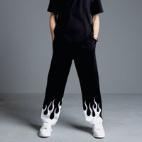 White Flame Baggy Fit Sweatpants