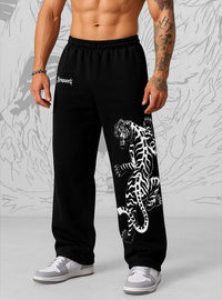 Tiger Art Oversize Black Sweatpants