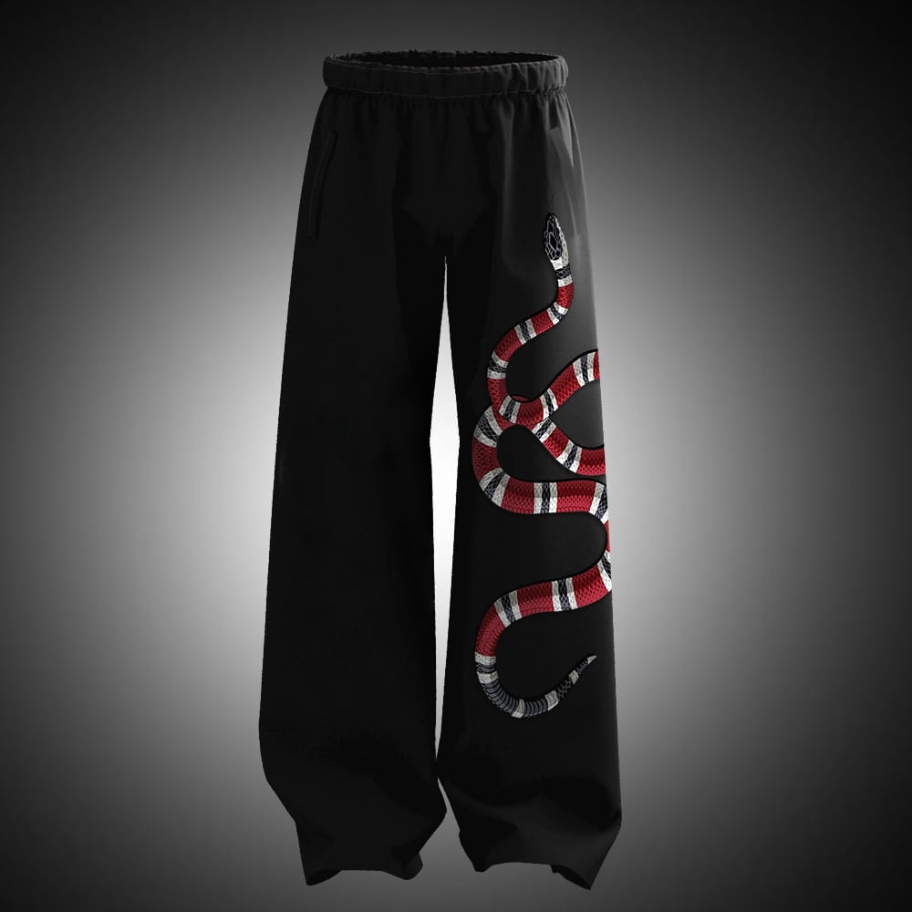 Snake Art Baggy Fit Sweatpants For Men & Women
