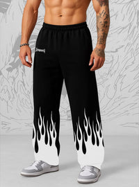 White Flame Baggy Fit Sweatpants